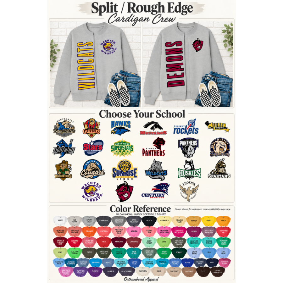 Split/ Rough Edge Cardigan Crew — 18000